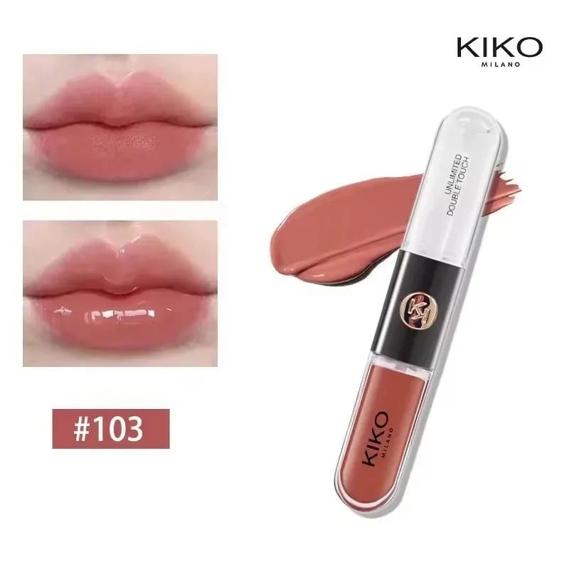 Batom Gloss Ponta Dupla, Espelho Transparente, Brilho Labial